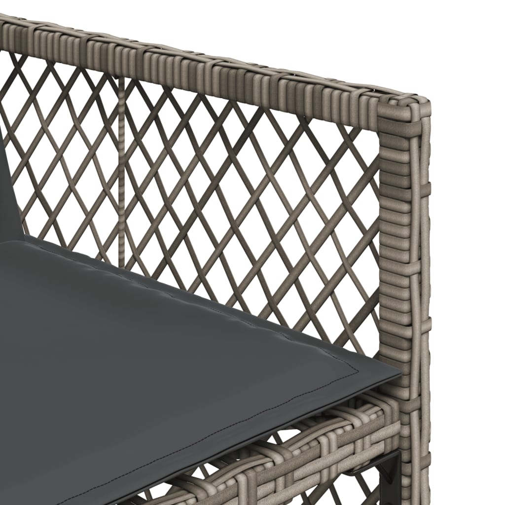 11-delige Tuinset met kussens poly rattan grijs is nu te koop bij PeponiXL, paradijselijk wonen!
