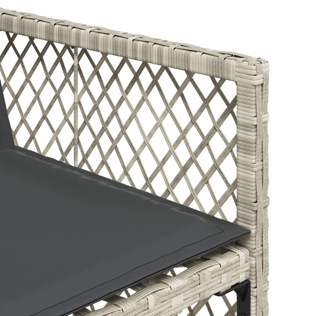13-delige Tuinset met kussens poly rattan lichtgrijs is nu te koop bij PeponiXL, paradijselijk wonen!