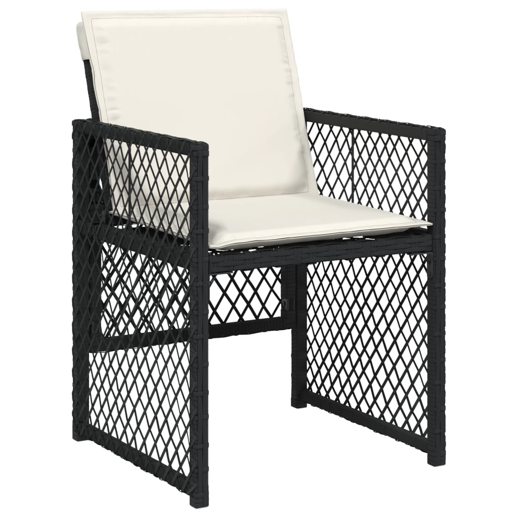 15-delige Tuinset met kussens poly rattan zwart is nu te koop bij PeponiXL, paradijselijk wonen!