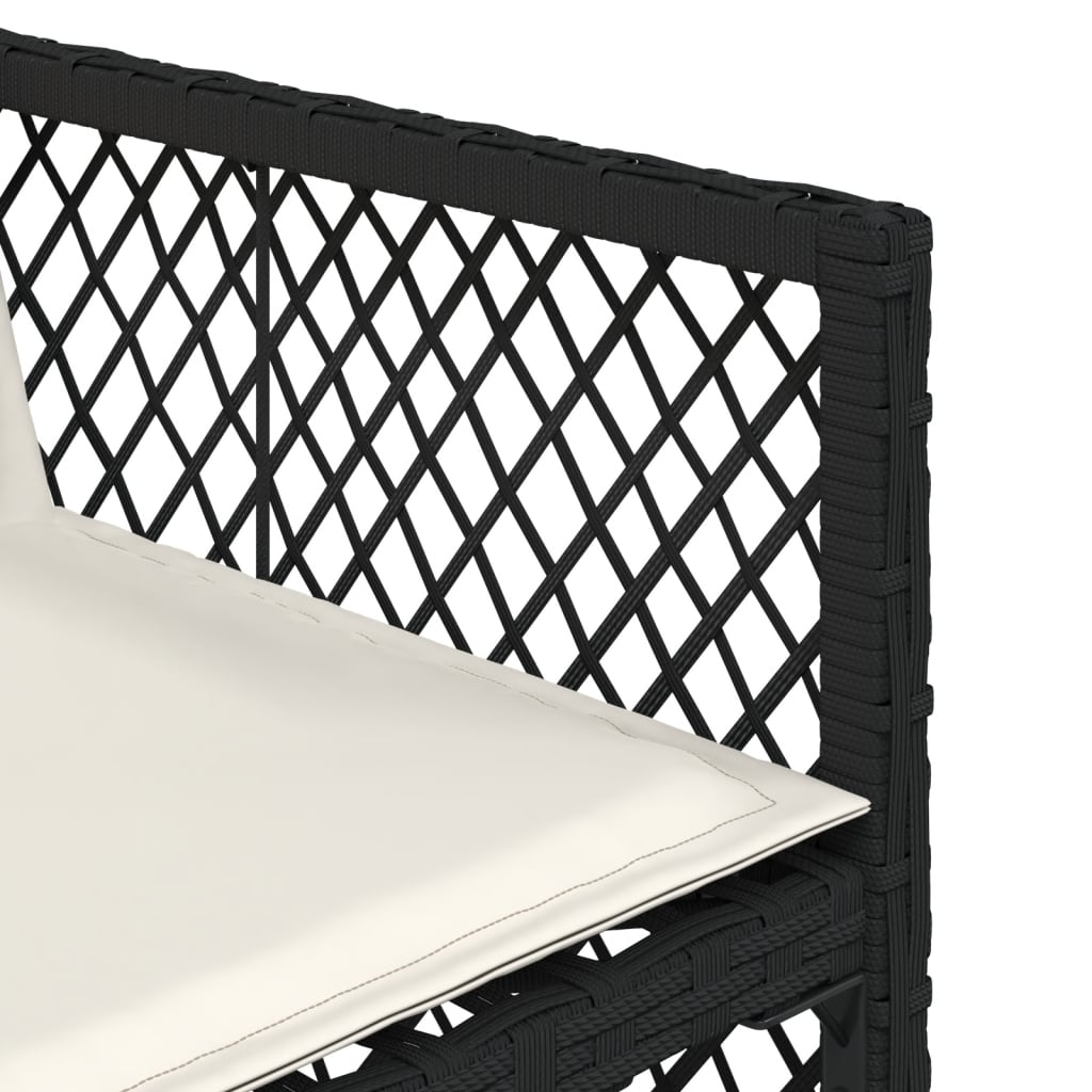 15-delige Tuinset met kussens poly rattan zwart is nu te koop bij PeponiXL, paradijselijk wonen!