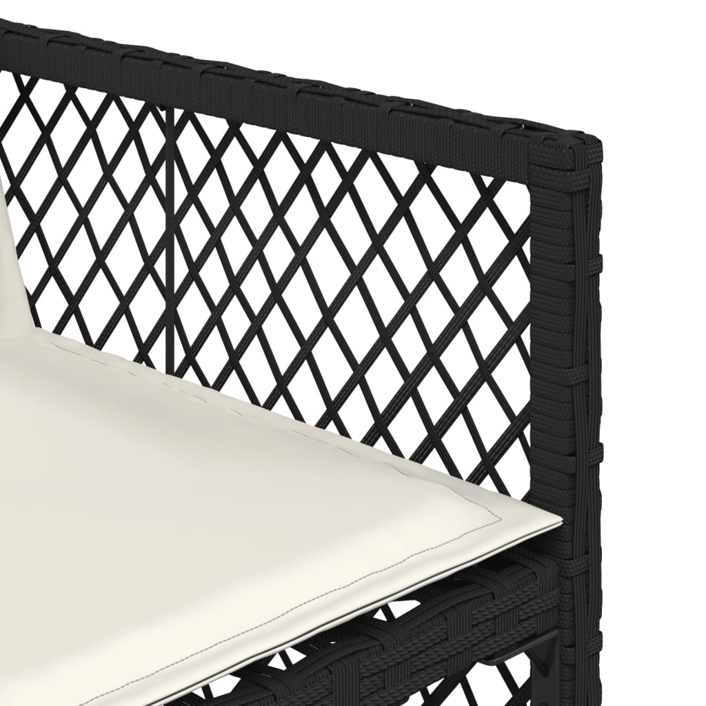 17-delige Tuinset met kussens poly rattan zwart is nu te koop bij PeponiXL, paradijselijk wonen!