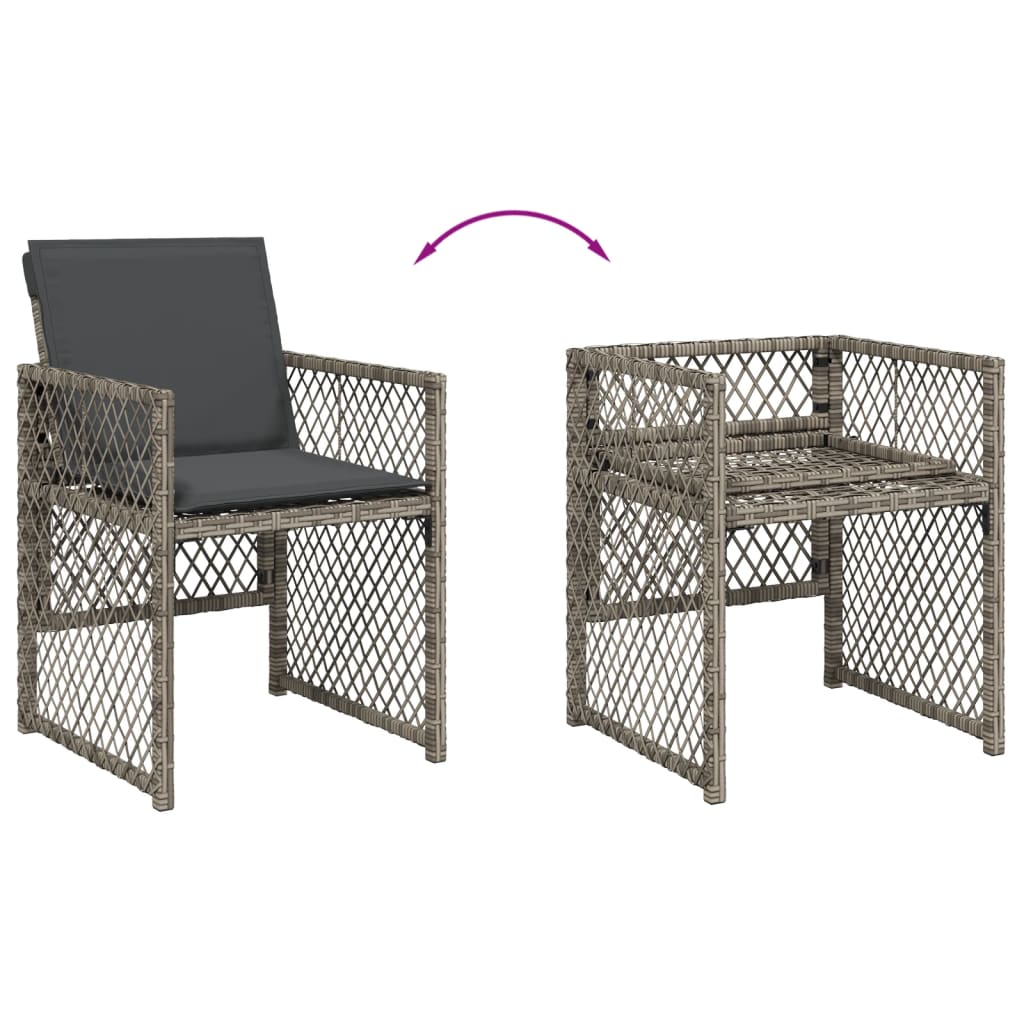17-delige Tuinset met kussens poly rattan grijs is nu te koop bij PeponiXL, paradijselijk wonen!