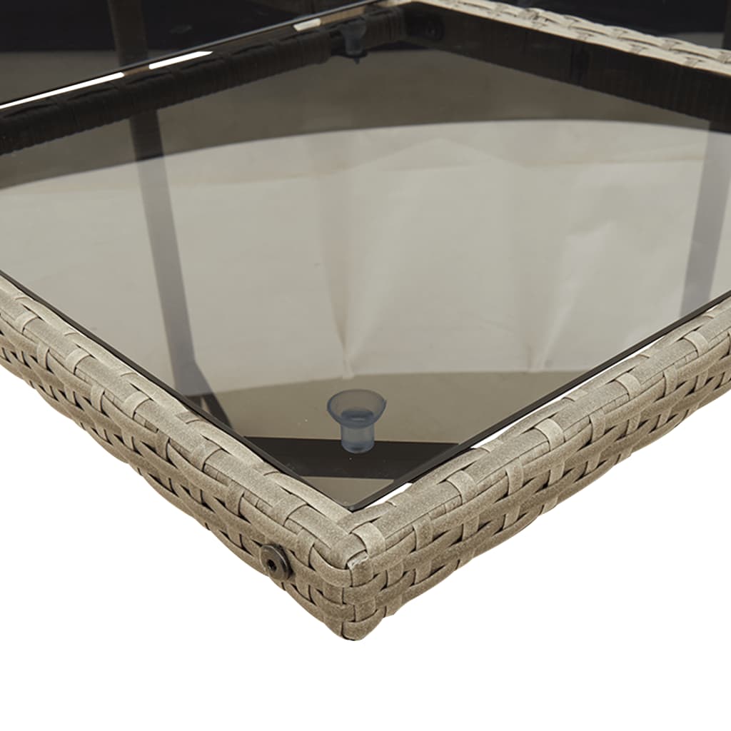 17-delige Tuinset met kussens poly rattan grijs is nu te koop bij PeponiXL, paradijselijk wonen!