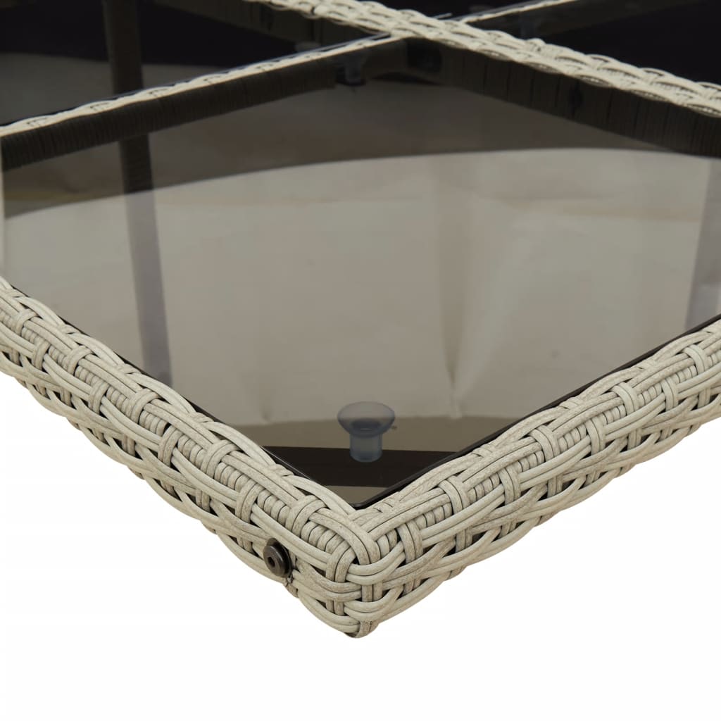 17-delige Tuinset met kussens poly rattan lichtgrijs is nu te koop bij PeponiXL, paradijselijk wonen!