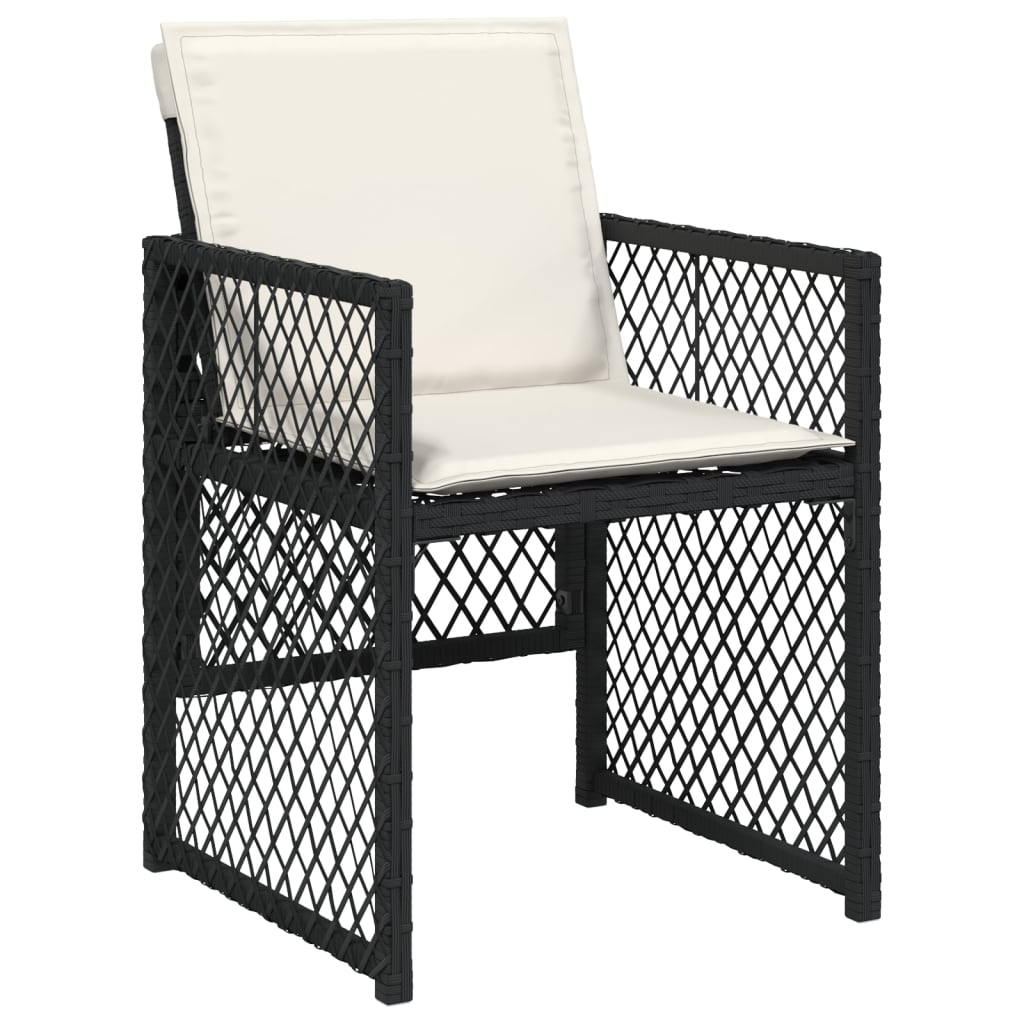 17-delige Tuinset met kussens poly rattan zwart is nu te koop bij PeponiXL, paradijselijk wonen!