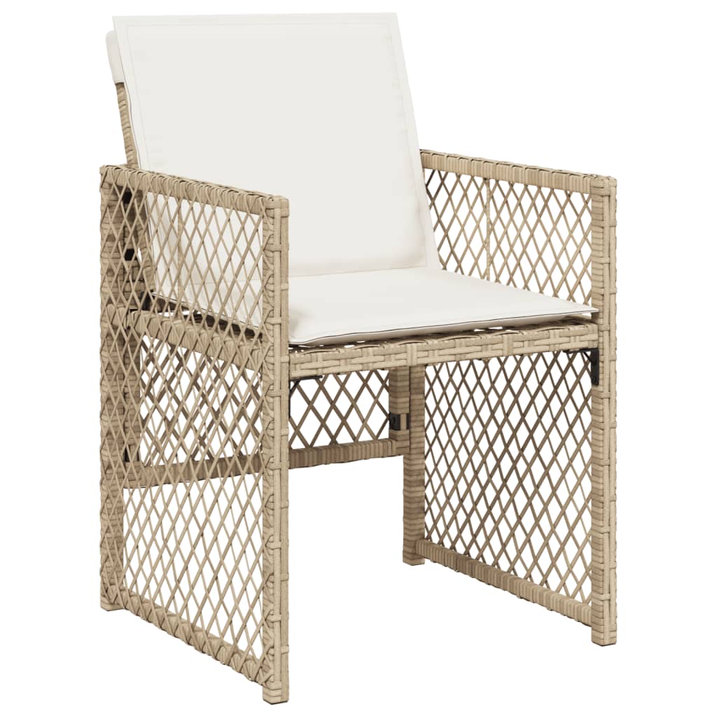 17-delige Tuinset met kussens poly rattan beige is nu te koop bij PeponiXL, paradijselijk wonen!