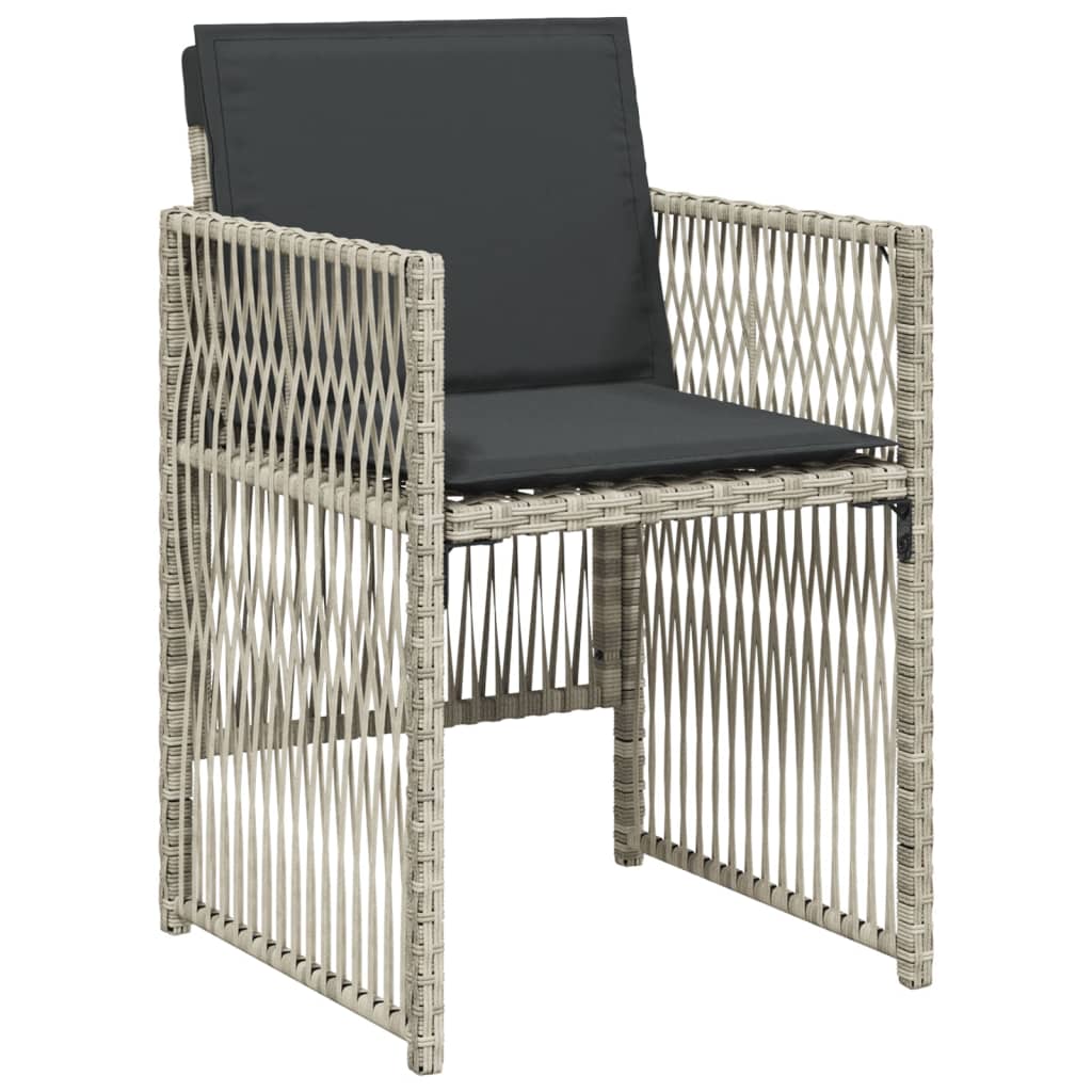 5-delige Tuinset met kussens poly rattan lichtgrijs is nu te koop bij PeponiXL, paradijselijk wonen!