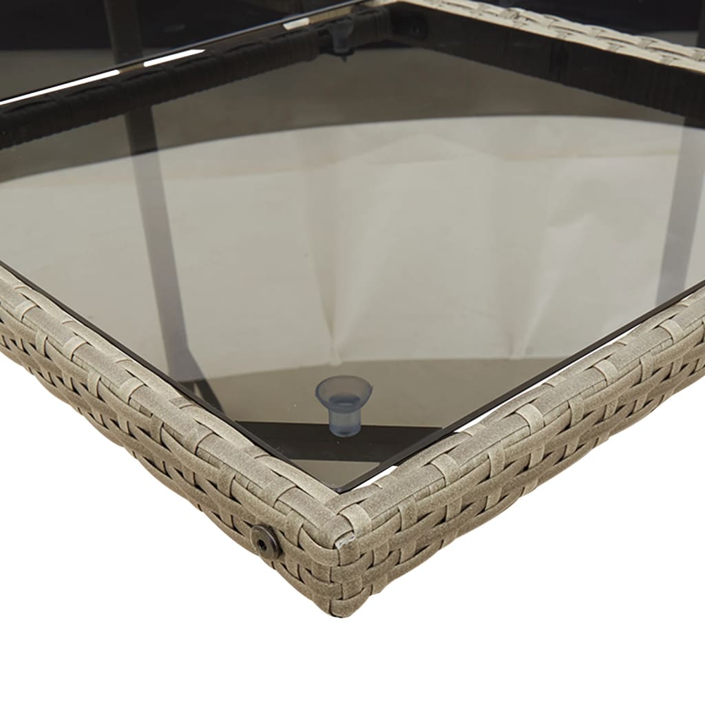 11-delige Tuinset met kussens poly rattan grijs is nu te koop bij PeponiXL, paradijselijk wonen!