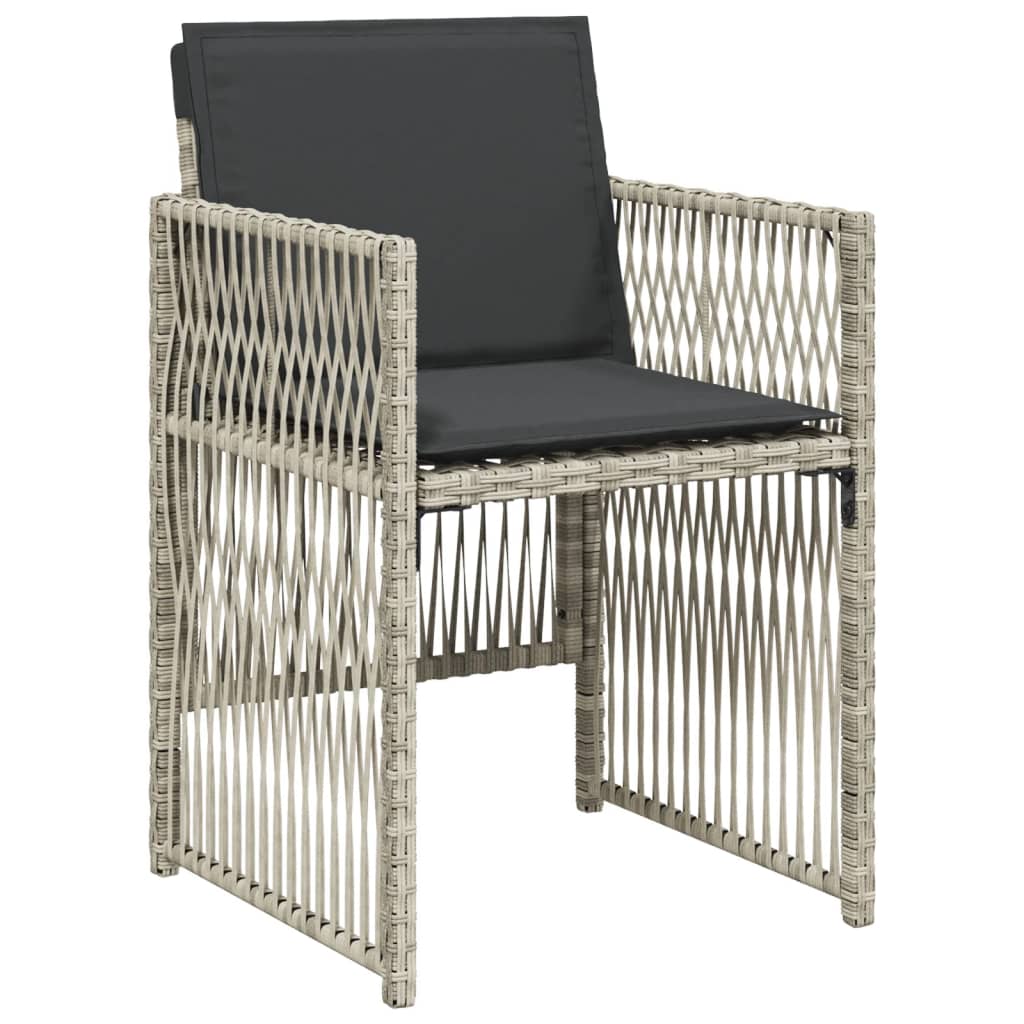 15-delige Tuinset met kussens poly rattan lichtgrijs is nu te koop bij PeponiXL, paradijselijk wonen!