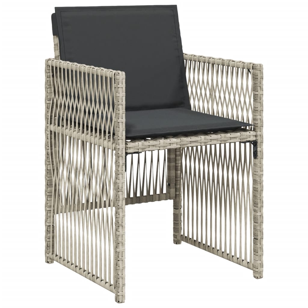 17-delige Tuinset met kussens poly rattan lichtgrijs is nu te koop bij PeponiXL, paradijselijk wonen!