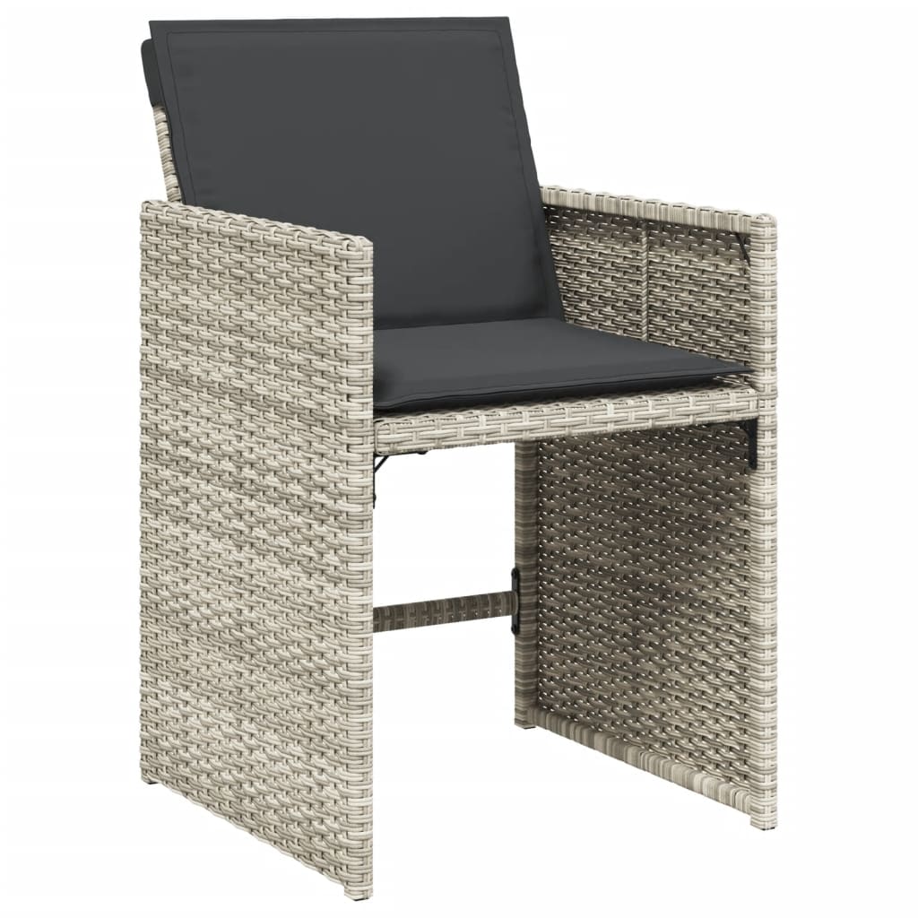 5-delige Tuinset met kussens poly rattan lichtgrijs is nu te koop bij PeponiXL, paradijselijk wonen!