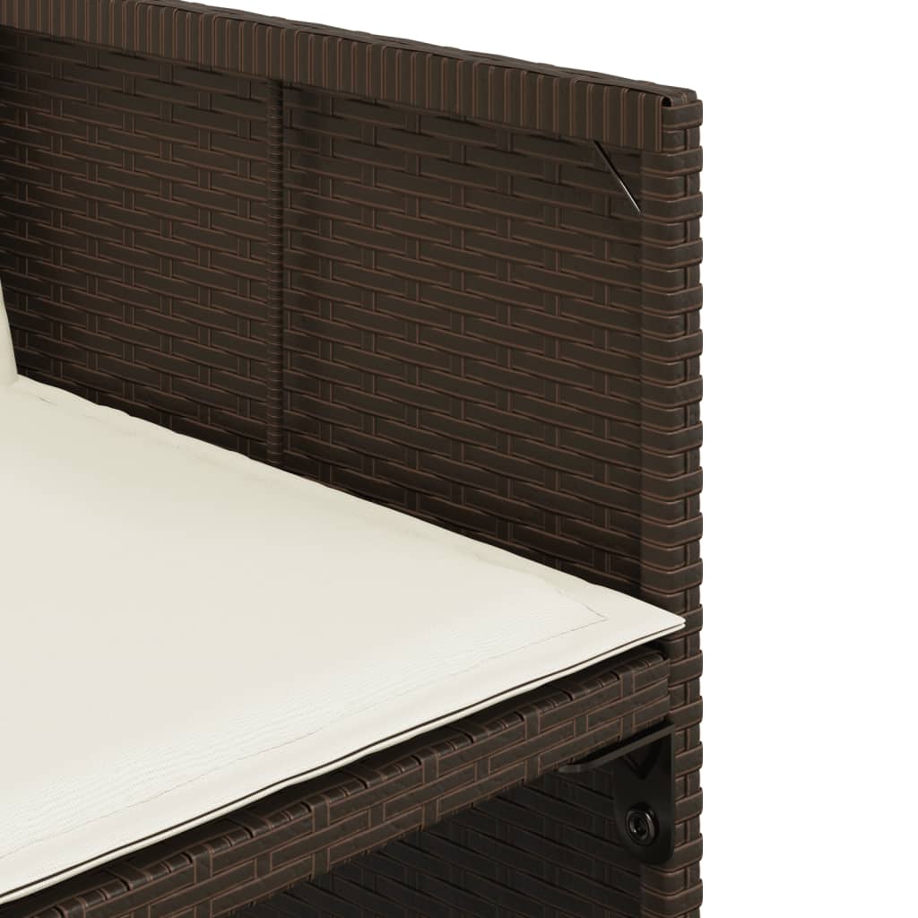 9-delige Tuinset met kussens poly rattan bruin is nu te koop bij PeponiXL, paradijselijk wonen!