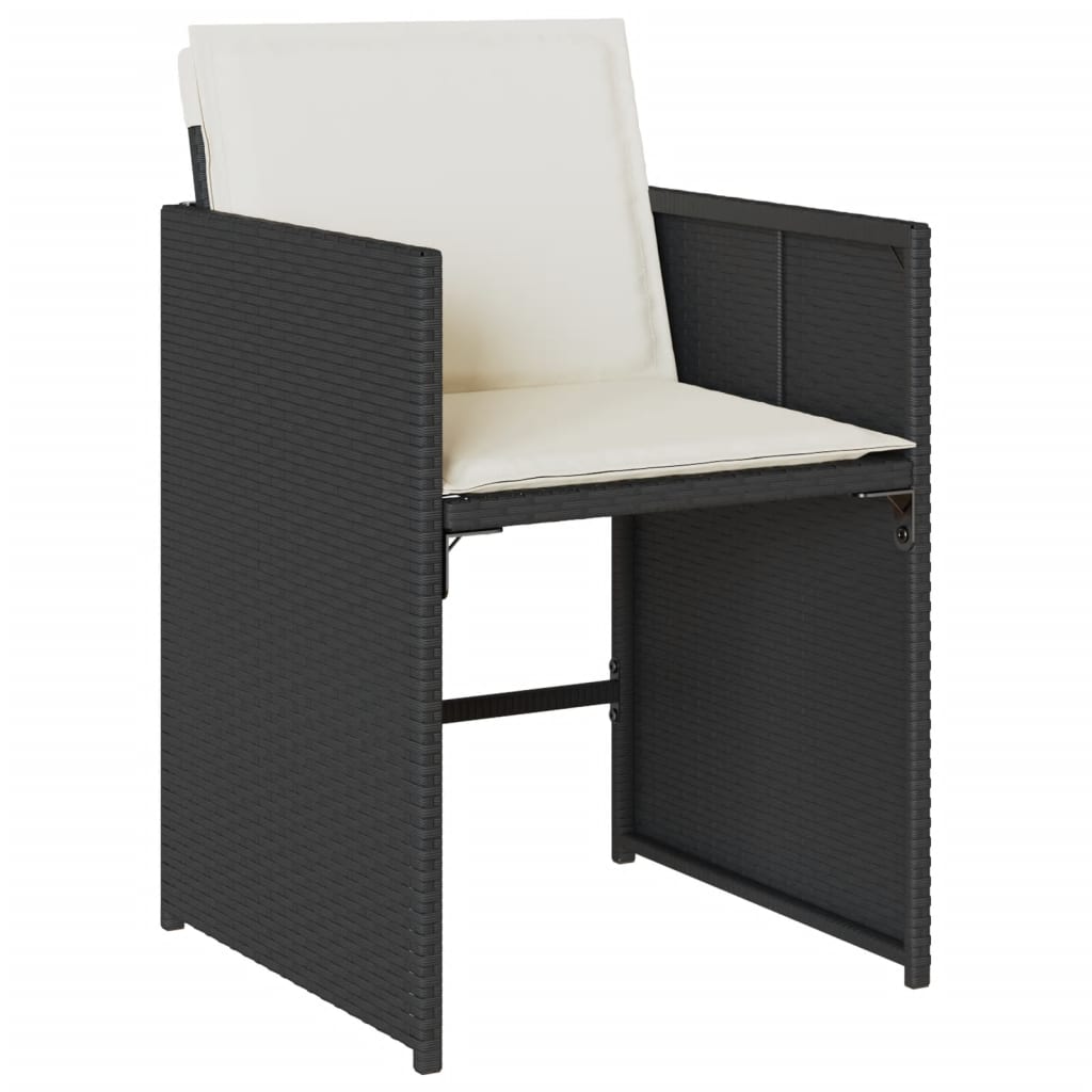11-delige Tuinset met kussens poly rattan zwart is nu te koop bij PeponiXL, paradijselijk wonen!