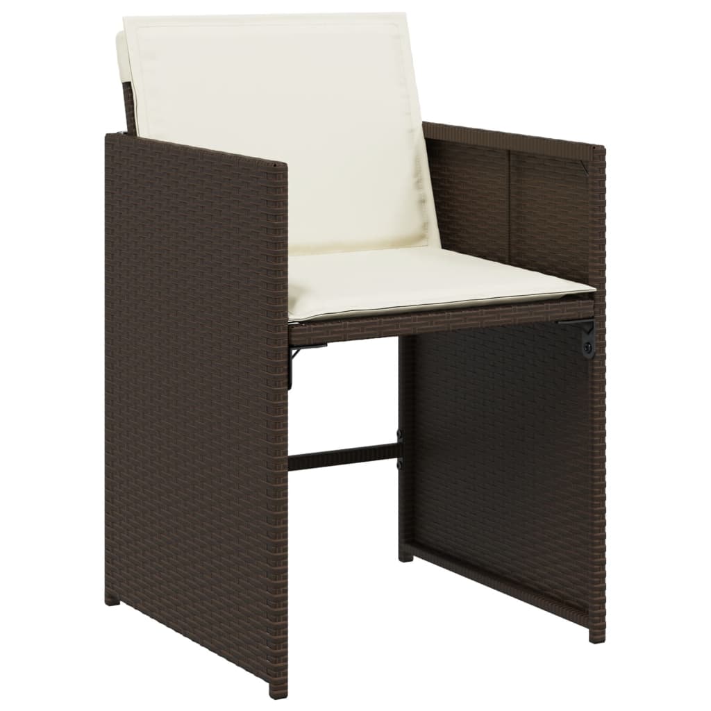 13-delige Tuinset met kussens poly rattan bruin is nu te koop bij PeponiXL, paradijselijk wonen!