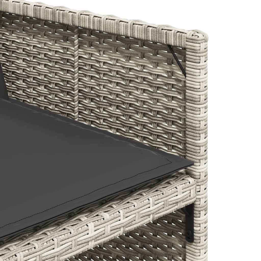 11-delige Tuinset met kussens poly rattan lichtgrijs is nu te koop bij PeponiXL, paradijselijk wonen!