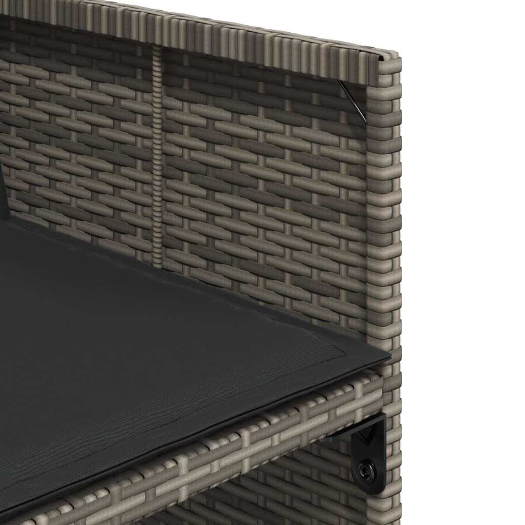13-delige Tuinset met kussens poly rattan grijs is nu te koop bij PeponiXL, paradijselijk wonen!