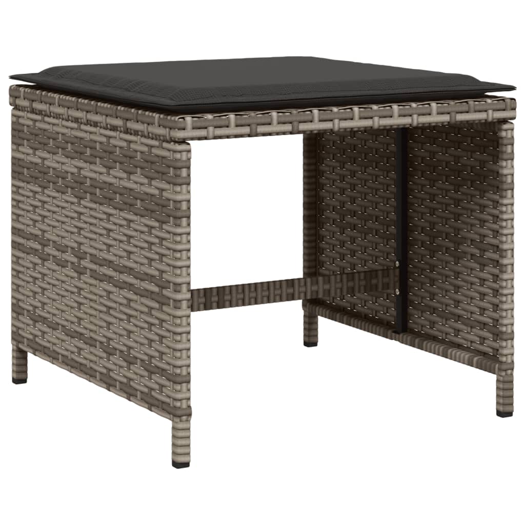 13-delige Tuinset met kussens poly rattan grijs is nu te koop bij PeponiXL, paradijselijk wonen!
