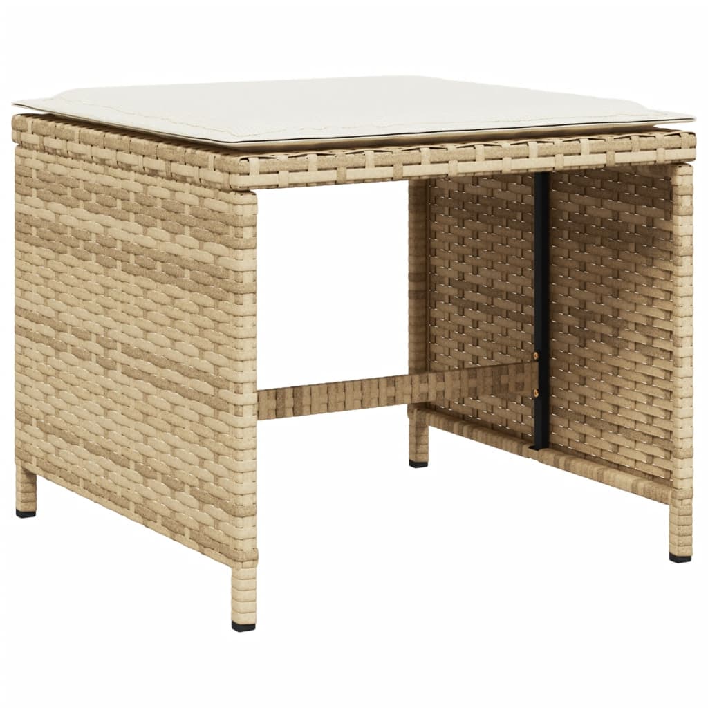13-delige Tuinset met kussens poly rattan beige is nu te koop bij PeponiXL, paradijselijk wonen!
