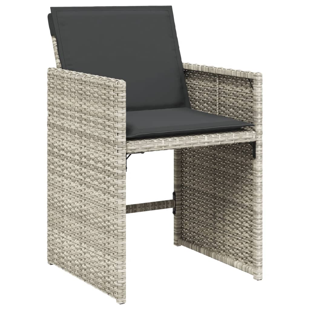 15-delige Tuinset met kussens poly rattan lichtgrijs is nu te koop bij PeponiXL, paradijselijk wonen!