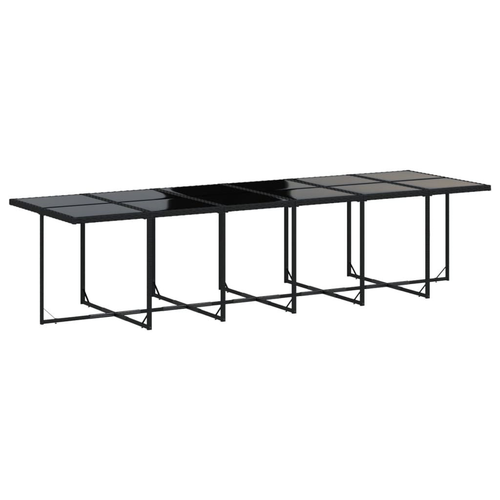 17-delige Tuinset met kussens poly rattan zwart is nu te koop bij PeponiXL, paradijselijk wonen!