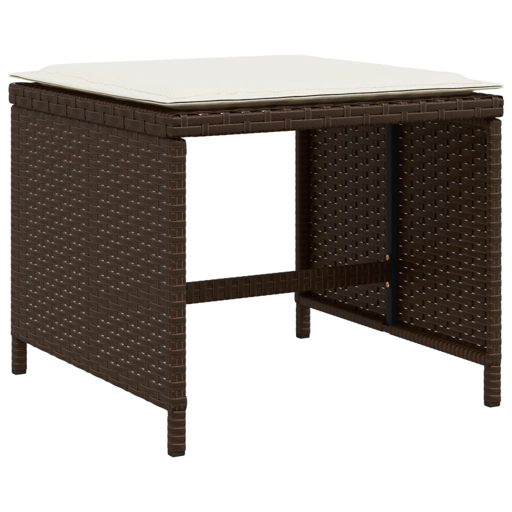 17-delige Tuinset met kussens poly rattan bruin is nu te koop bij PeponiXL, paradijselijk wonen!