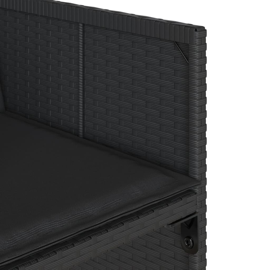 9-delige Tuinset poly rattan zwart is nu te koop bij PeponiXL, paradijselijk wonen!