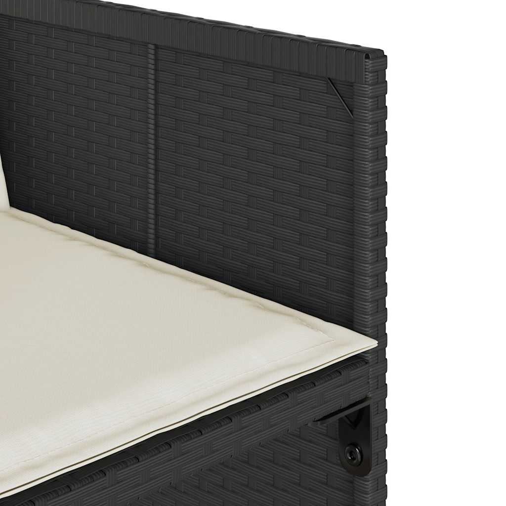 9-delige Tuinset poly rattan zwart is nu te koop bij PeponiXL, paradijselijk wonen!