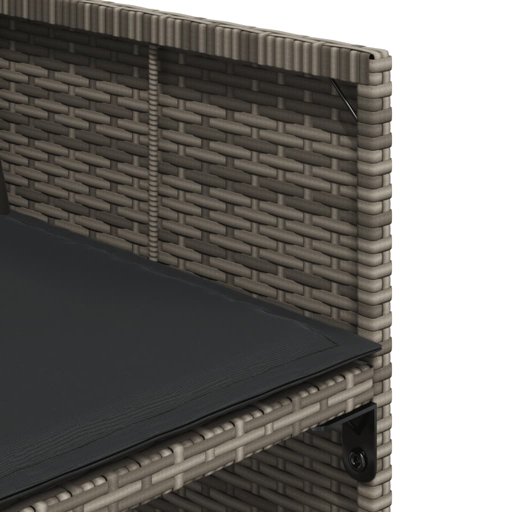11-delige Tuinset met kussens poly rattan grijs is nu te koop bij PeponiXL, paradijselijk wonen!