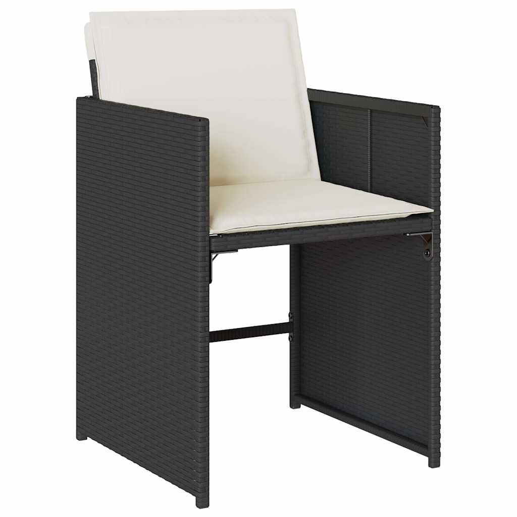 11-delige Tuinset met kussens poly rattan zwart is nu te koop bij PeponiXL, paradijselijk wonen!