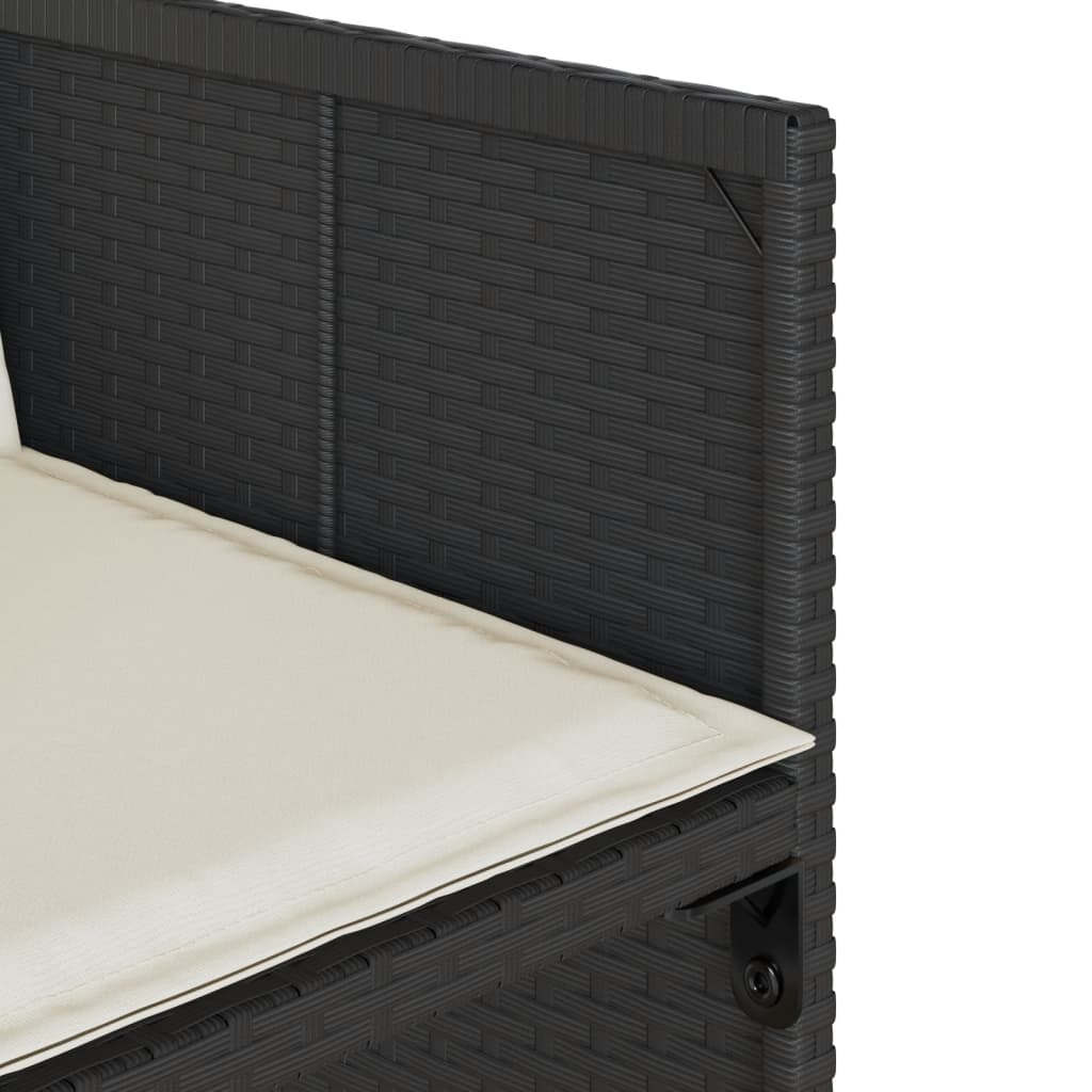 13-delige Tuinset met kussens poly rattan zwart is nu te koop bij PeponiXL, paradijselijk wonen!