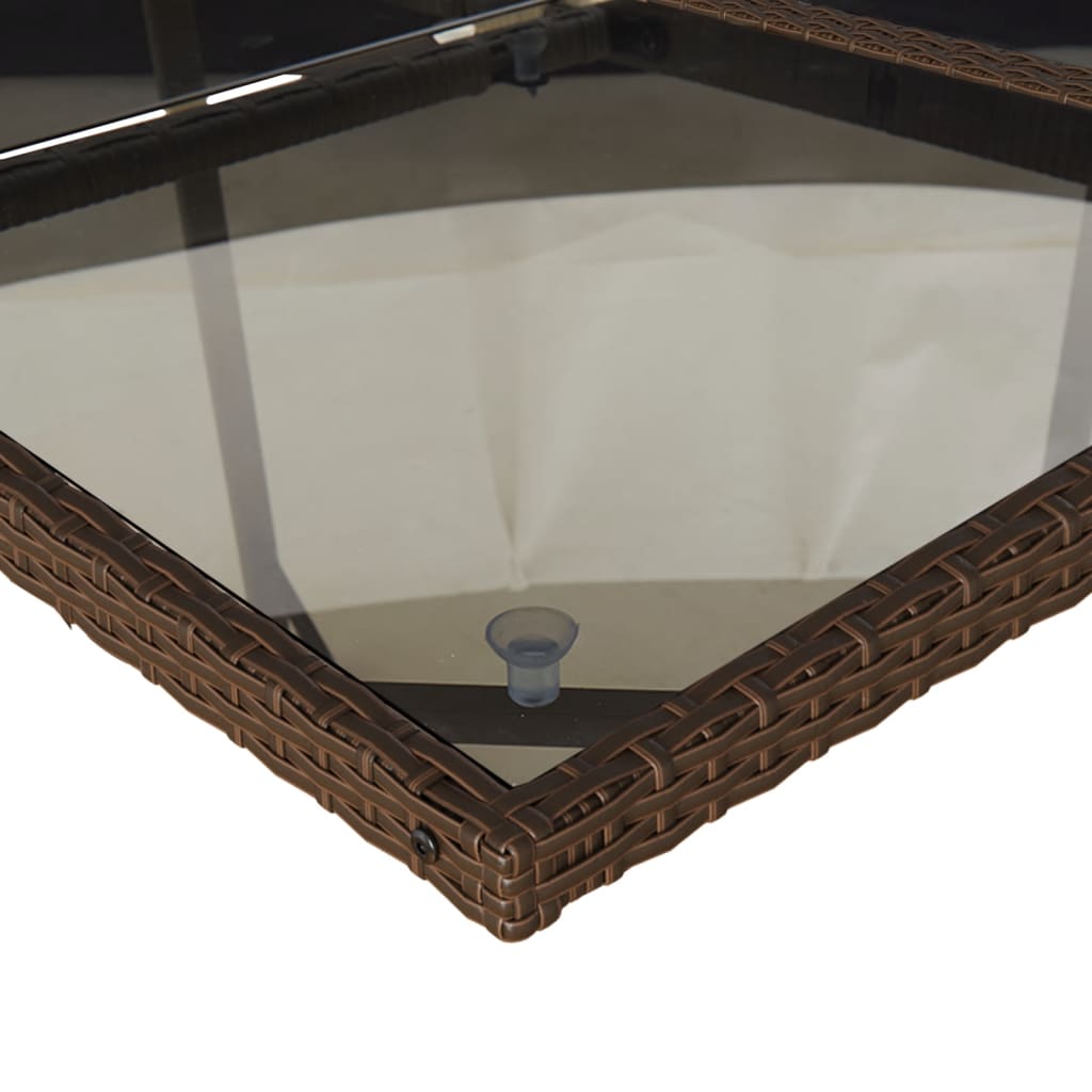 13-delige Tuinset met kussens poly rattan bruin is nu te koop bij PeponiXL, paradijselijk wonen!