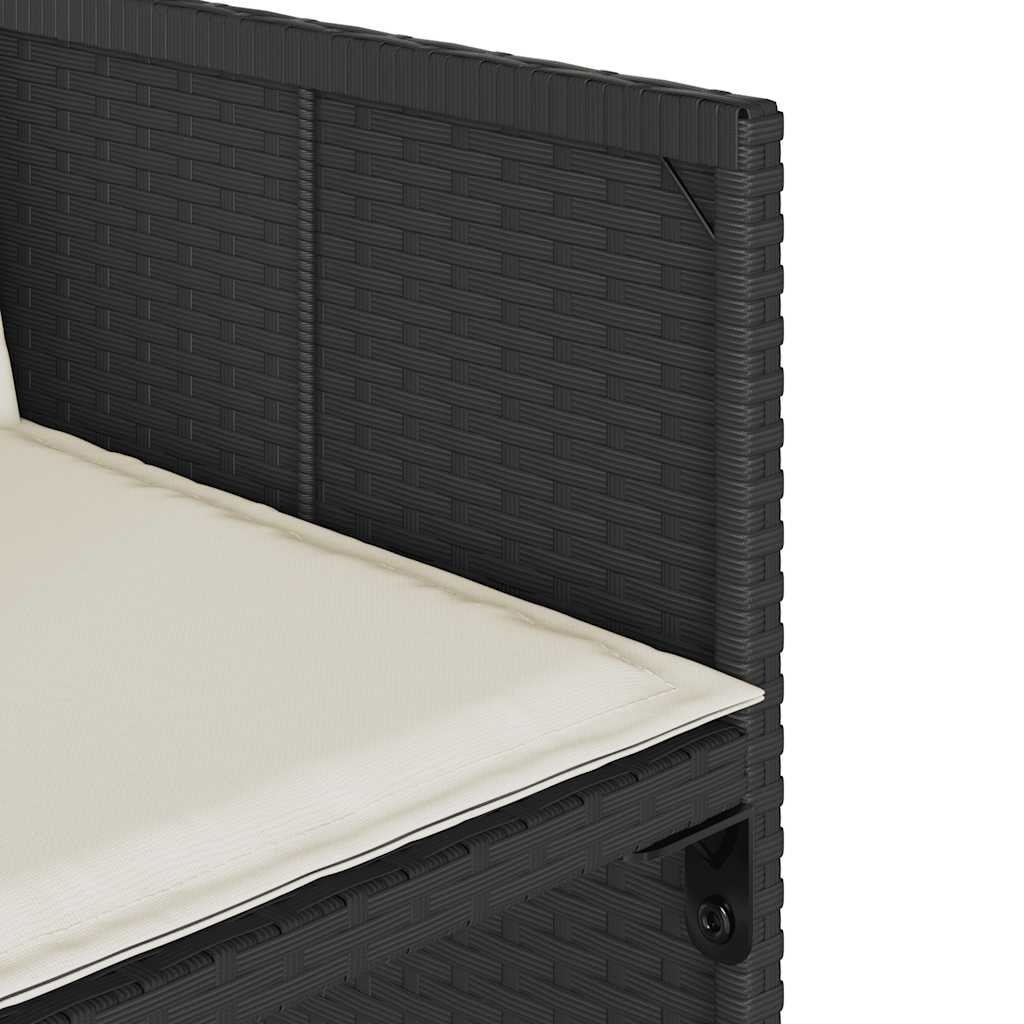 15-delige Tuinset met kussens poly rattan zwart is nu te koop bij PeponiXL, paradijselijk wonen!