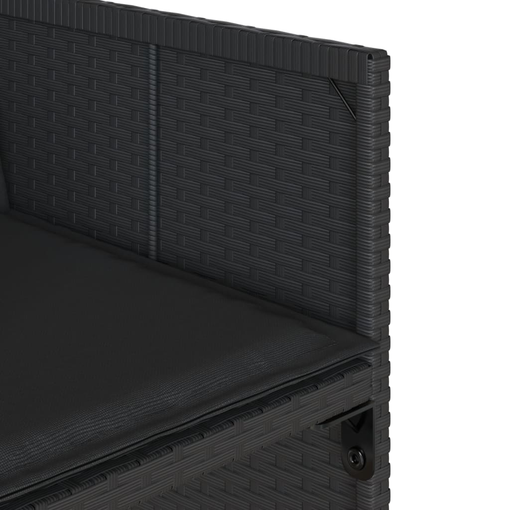 17-delige Tuinset met kussens poly rattan zwart is nu te koop bij PeponiXL, paradijselijk wonen!