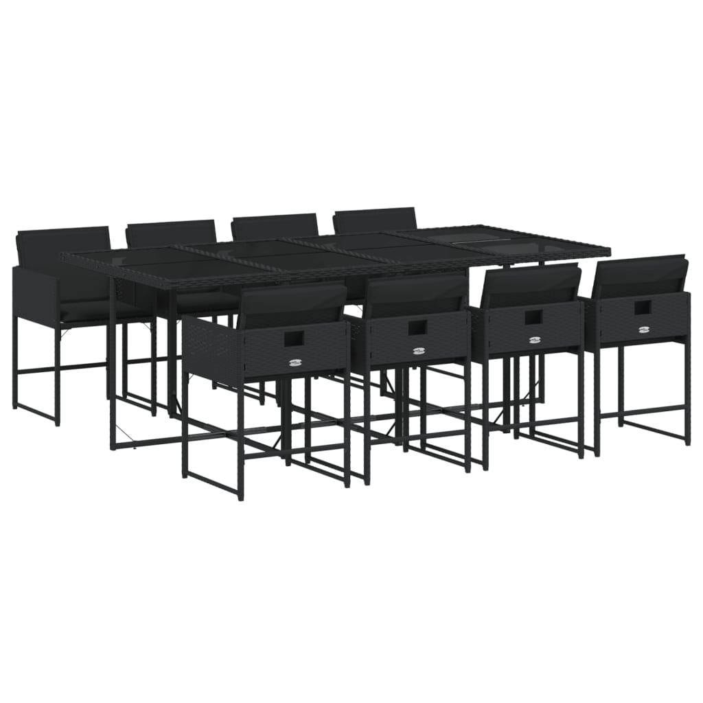 9-delige Tuinset poly rattan zwart is nu te koop bij PeponiXL, paradijselijk wonen!