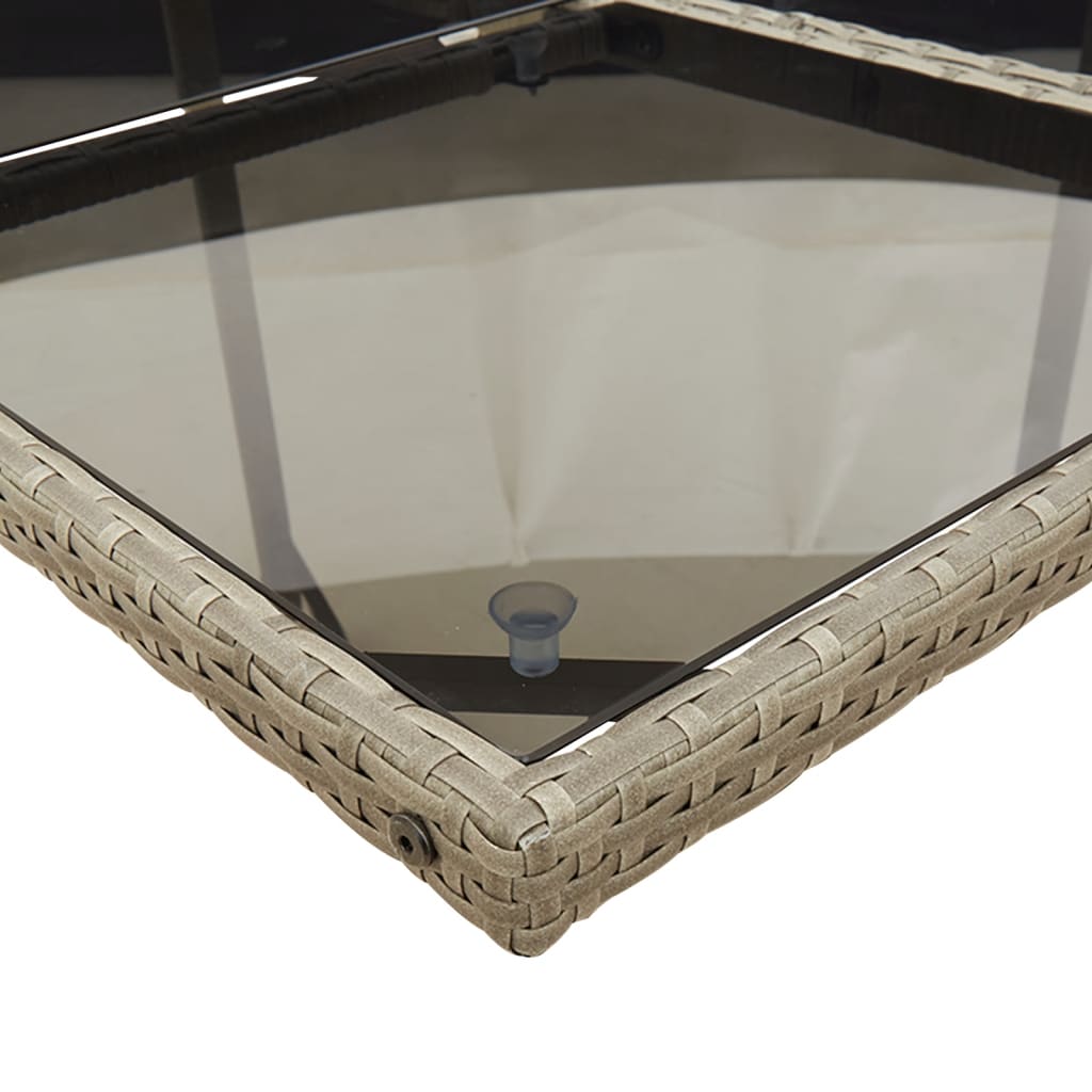 9-delige Tuinset met kussens poly rattan grijs is nu te koop bij PeponiXL, paradijselijk wonen!