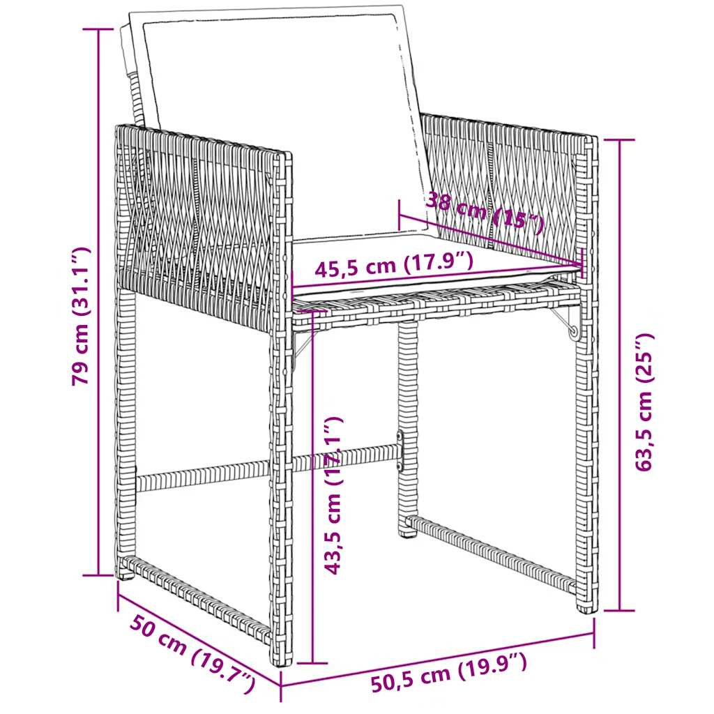 5-delige Tuinset met kussens poly rattan grijs is nu te koop bij PeponiXL, paradijselijk wonen!