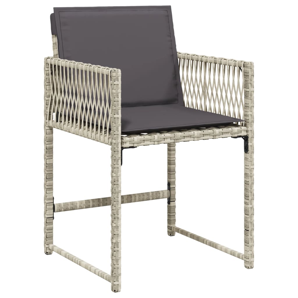 11-delige Tuinset met kussens poly rattan lichtgrijs is nu te koop bij PeponiXL, paradijselijk wonen!