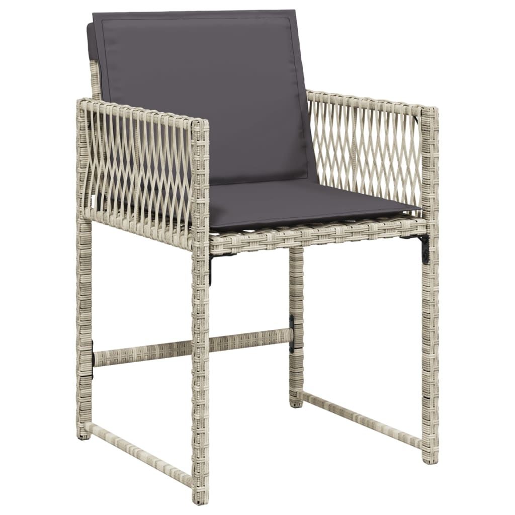 13-delige Tuinset met kussens poly rattan lichtgrijs is nu te koop bij PeponiXL, paradijselijk wonen!