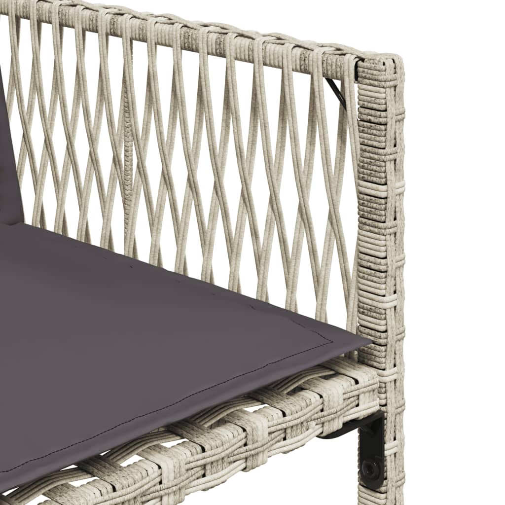 15-delige Tuinset met kussens poly rattan lichtgrijs is nu te koop bij PeponiXL, paradijselijk wonen!