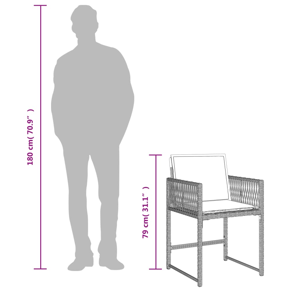 15-delige Tuinset met kussens poly rattan lichtgrijs is nu te koop bij PeponiXL, paradijselijk wonen!