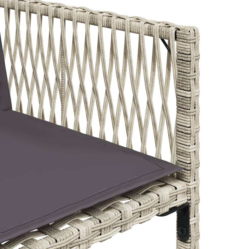 17-delige Tuinset met kussens poly rattan lichtgrijs is nu te koop bij PeponiXL, paradijselijk wonen!