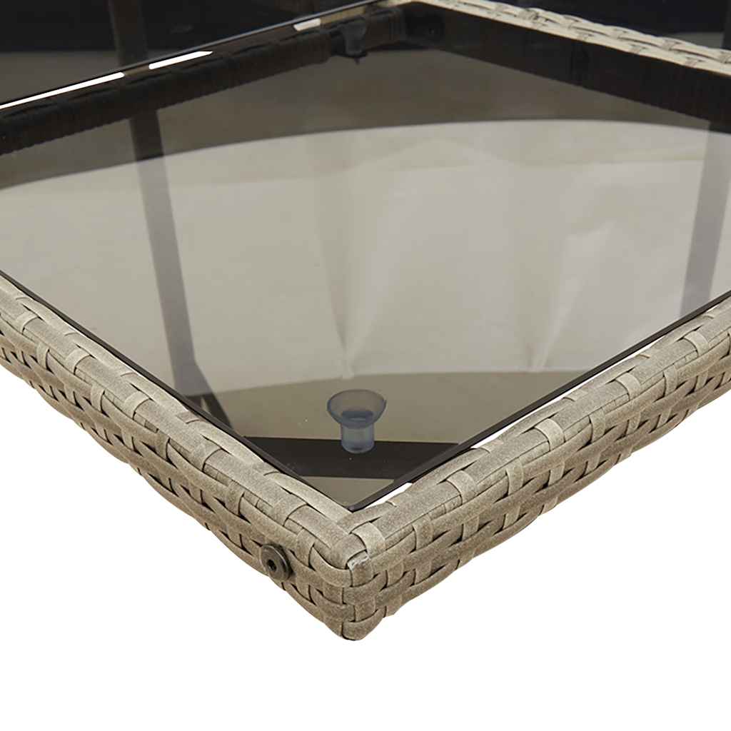 9-delige Tuinset met kussens poly rattan grijs is nu te koop bij PeponiXL, paradijselijk wonen!