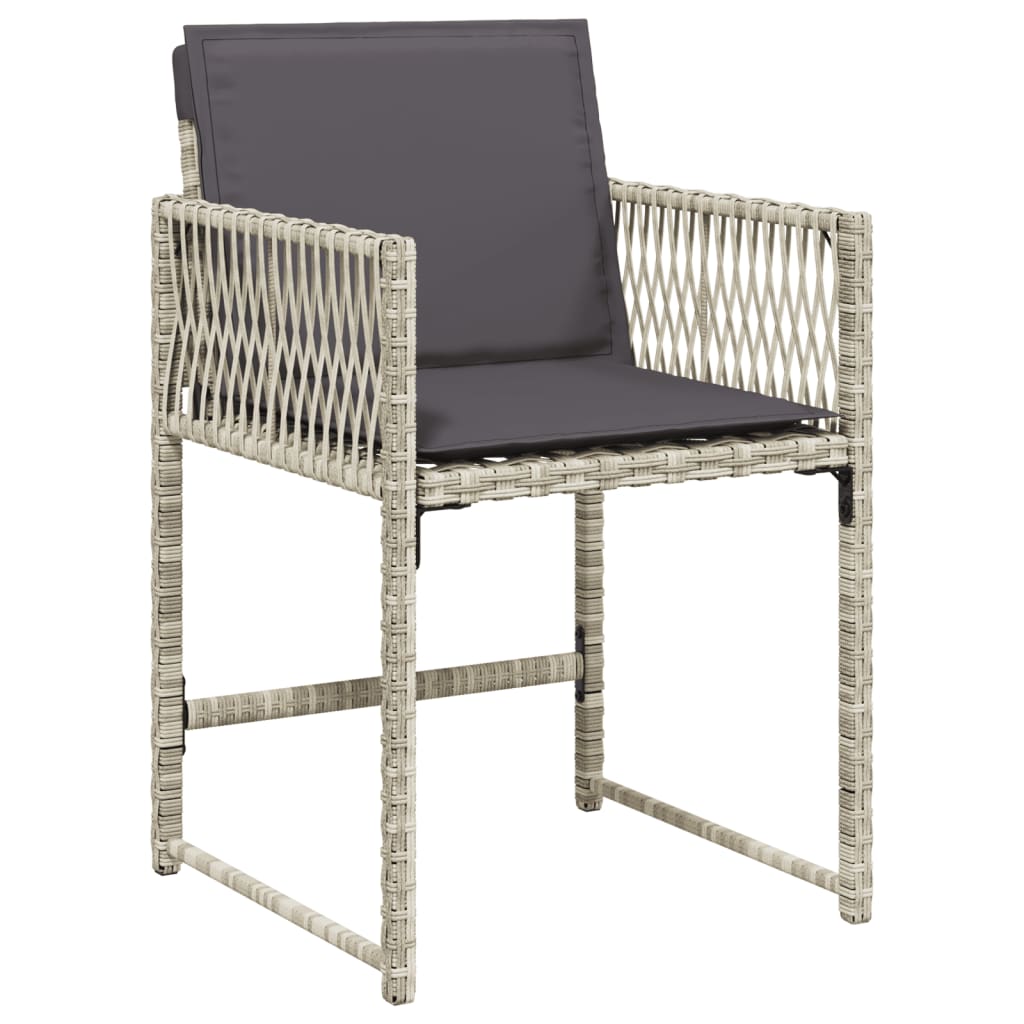 11-delige Tuinset met kussens poly rattan lichtgrijs is nu te koop bij PeponiXL, paradijselijk wonen!