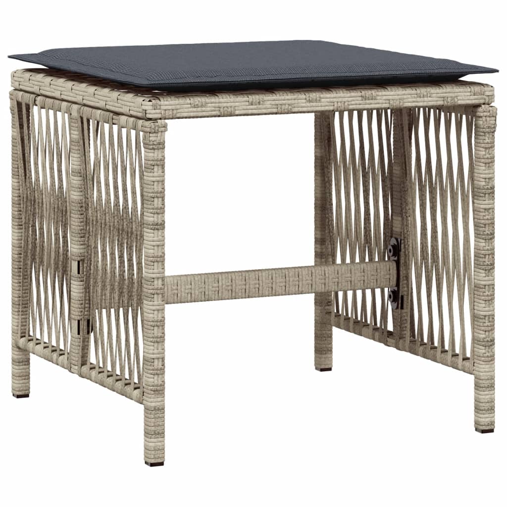 11-delige Tuinset met kussens poly rattan lichtgrijs is nu te koop bij PeponiXL, paradijselijk wonen!