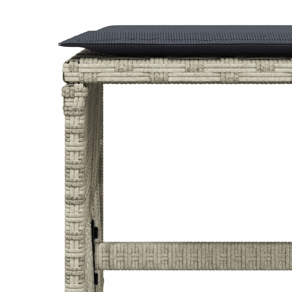 11-delige Tuinset met kussens poly rattan lichtgrijs is nu te koop bij PeponiXL, paradijselijk wonen!