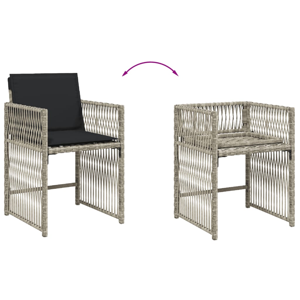 13-delige Tuinset met kussens poly rattan lichtgrijs is nu te koop bij PeponiXL, paradijselijk wonen!