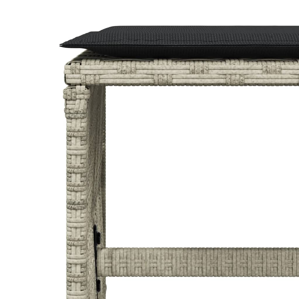 13-delige Tuinset met kussens poly rattan lichtgrijs is nu te koop bij PeponiXL, paradijselijk wonen!