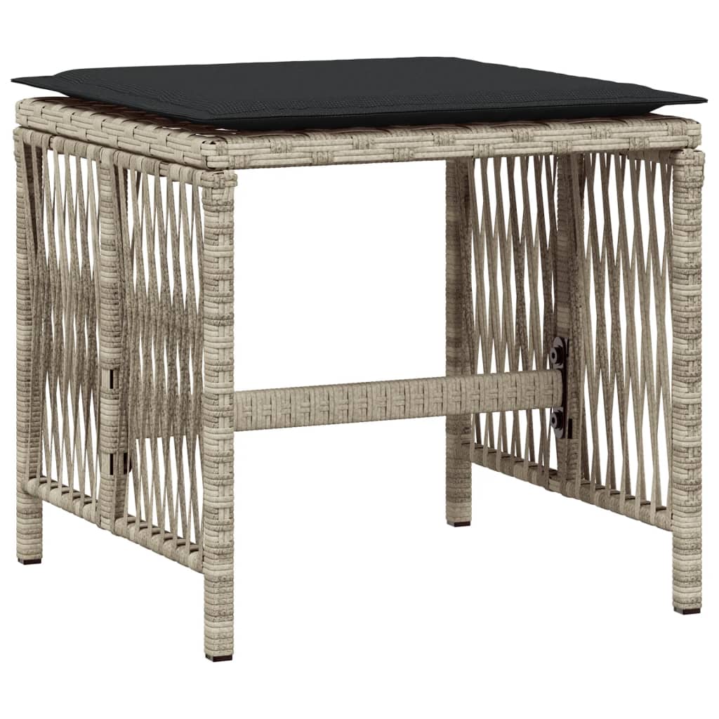 15-delige Tuinset met kussens poly rattan lichtgrijs is nu te koop bij PeponiXL, paradijselijk wonen!