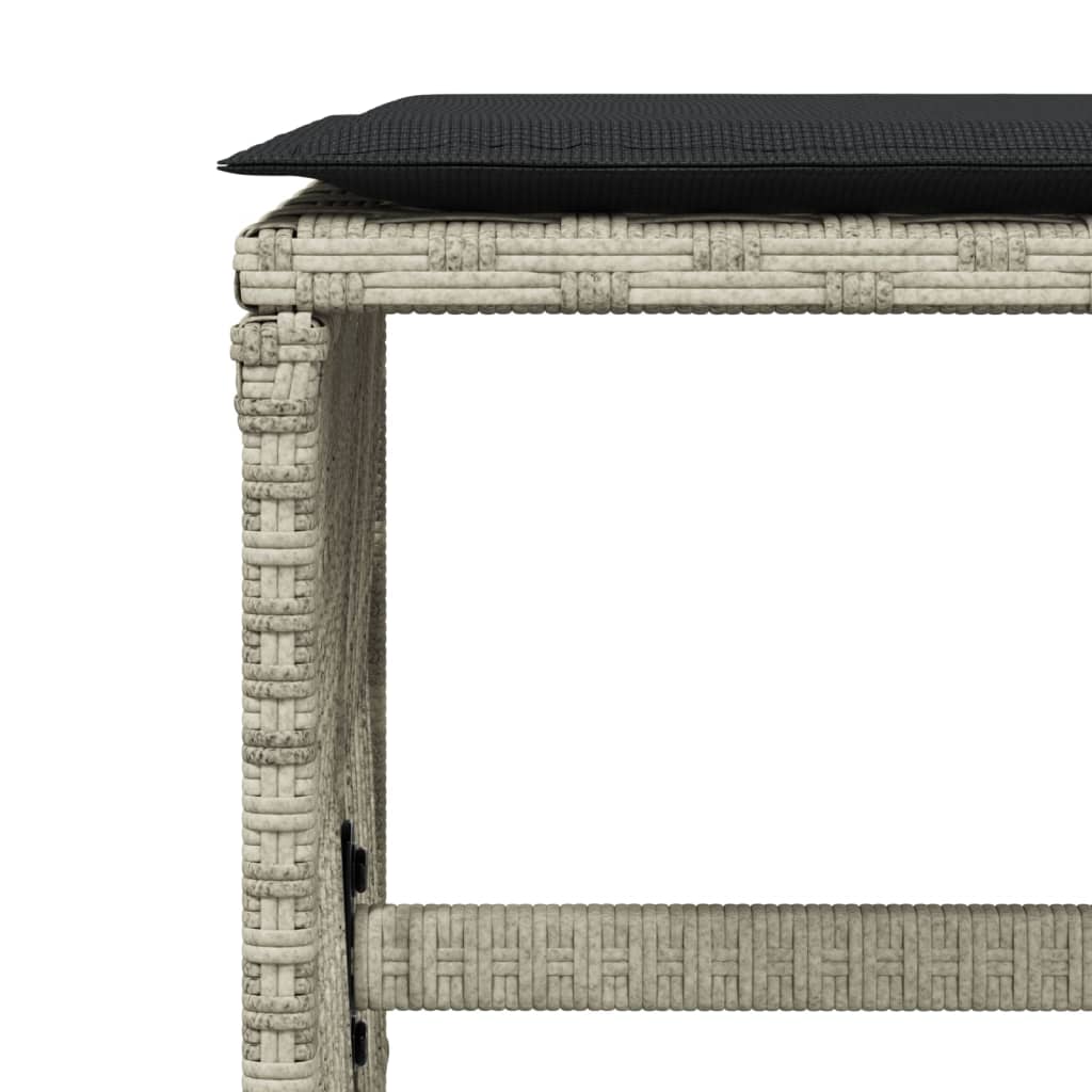 17-delige Tuinset met kussens poly rattan lichtgrijs is nu te koop bij PeponiXL, paradijselijk wonen!
