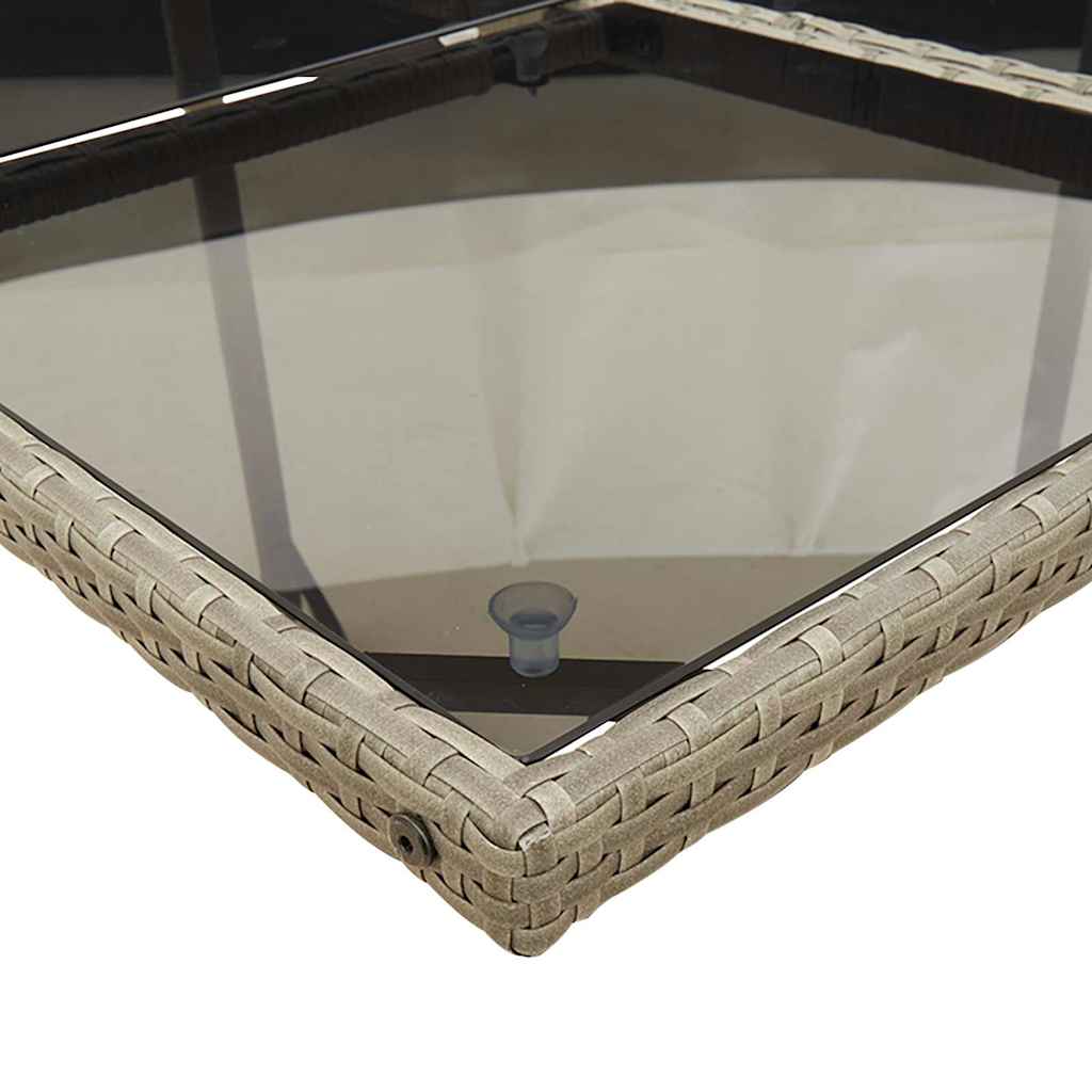 9-delige Tuinset met kussens poly rattan grijs is nu te koop bij PeponiXL, paradijselijk wonen!